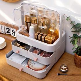 Boîte De Rangement Pour Maquillage Et Cosmétiques- 🧼 منظم مستحضرات التجميل العصري