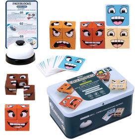 Jeu de Puzzle Cubes en Bois – 🎲لعبة أحجية مكعبات خشبية